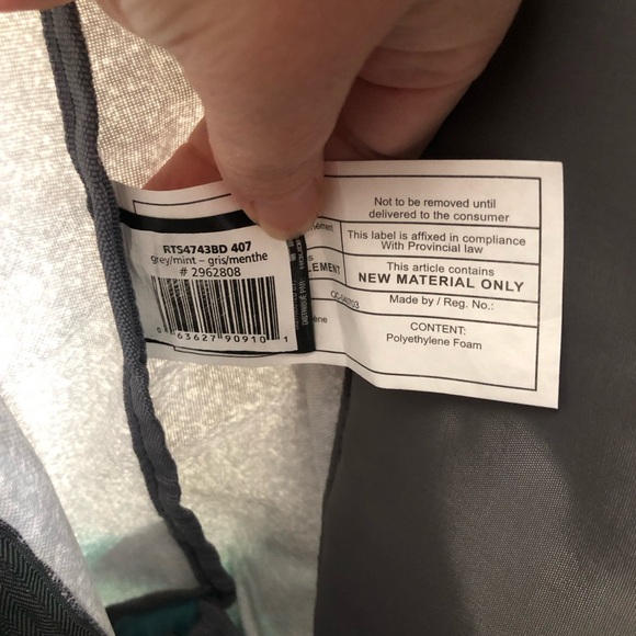 NWT Roots Student Backpack - grey / mint - Picture 9 of 13